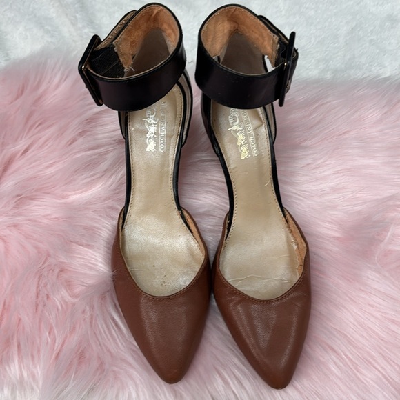 COACH AND FOUR BROWN AND BLACK HEELS size 7.5M - Picture 2 of 7
